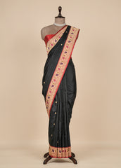 Black Silk Banarasi Saree