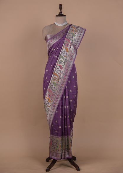 Pink Art Tussar Georgette Banarasi Saree