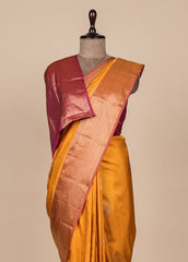 Yellow Silk Kanjeevaram Saree