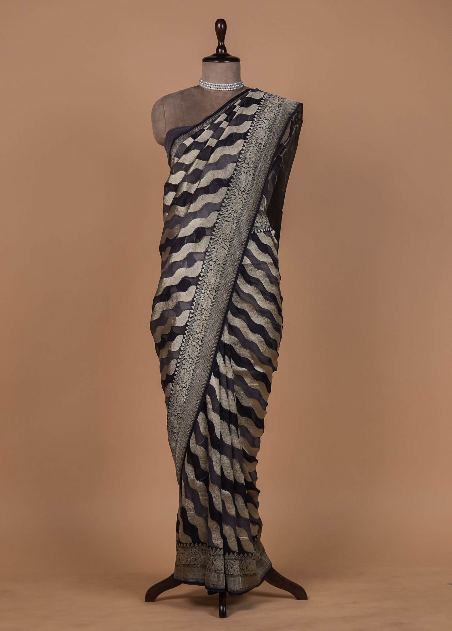 Black Georgette Banarasi Saree