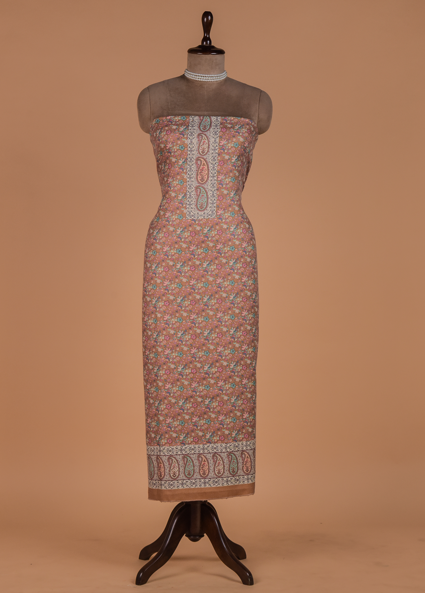 Multicoloured Pashmina Dress Material