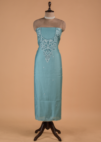 Blue Cotton Dress Material