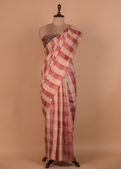 Multicoloured Tussar Printed Saree