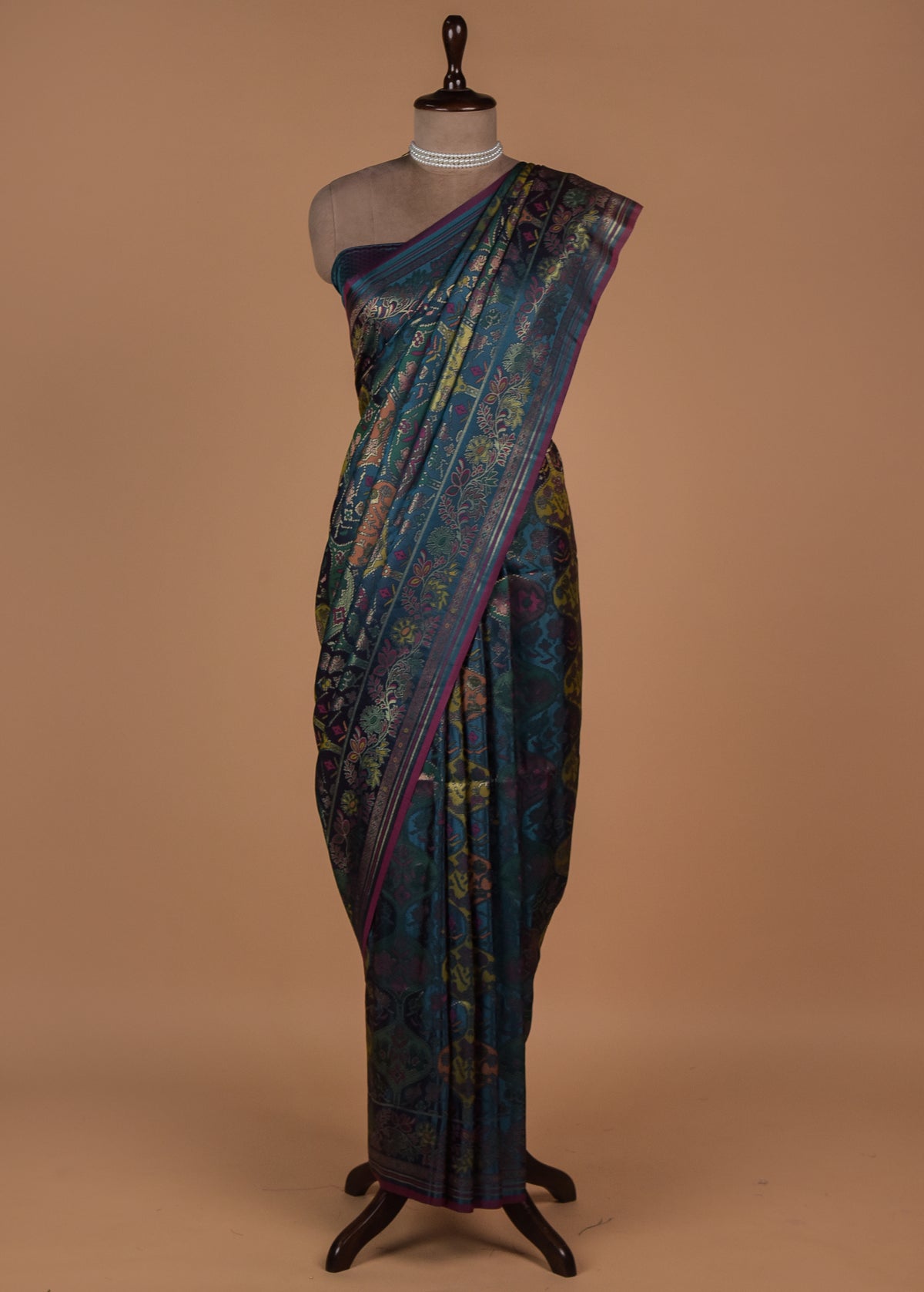 Blue Silk Patola Saree