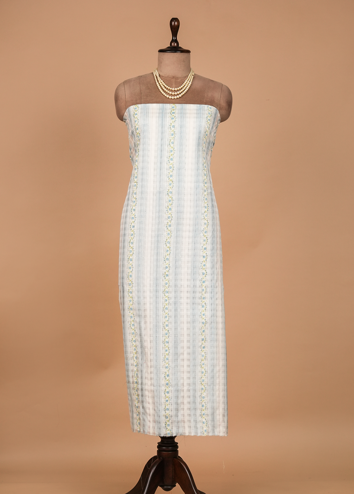 White Cotton Dress Material