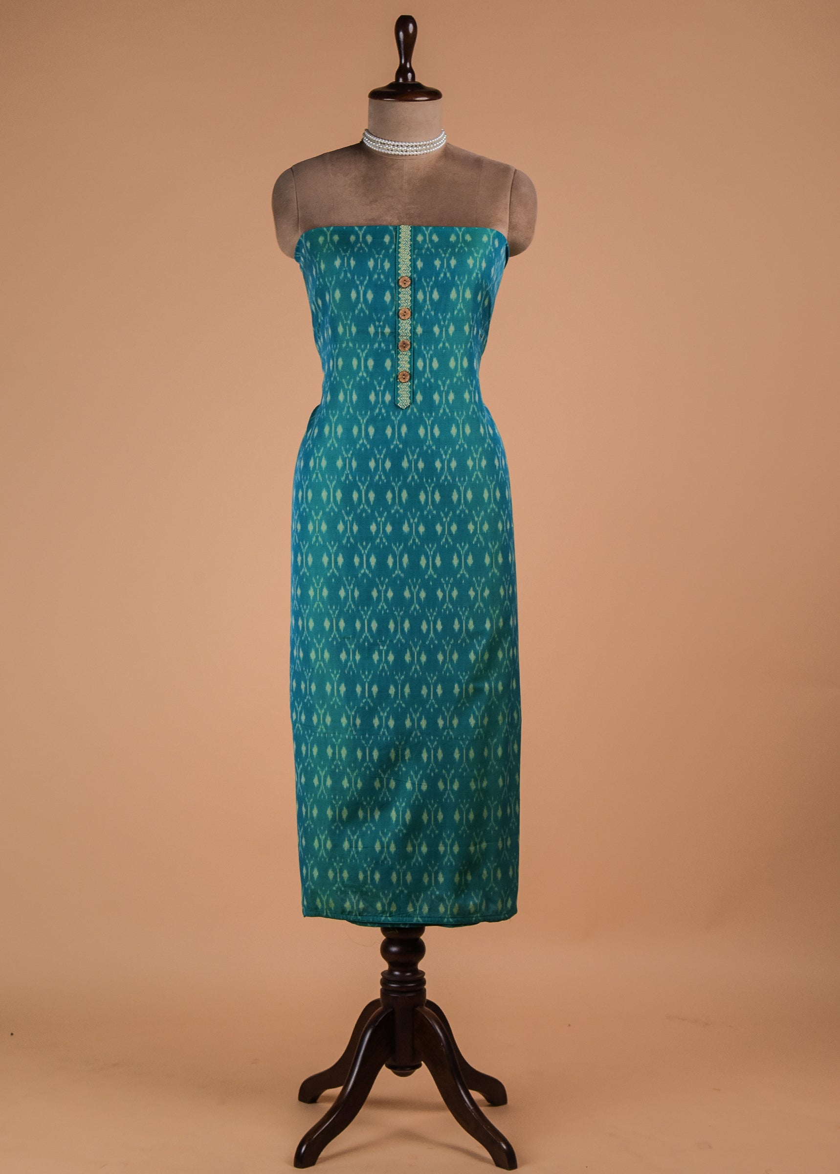 Blue Handloom Cotton Dress Material