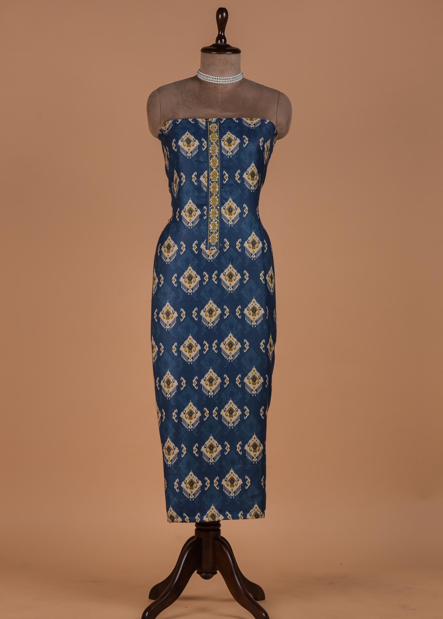 Blue Pashmina Dress Material