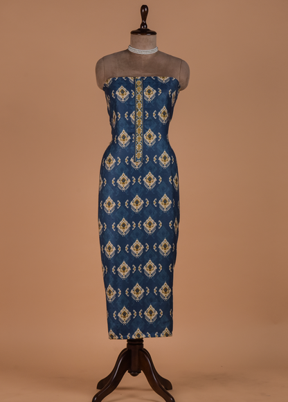 Blue Pashmina Dress Material