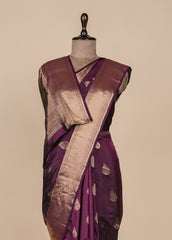 Purple Silk Kanjeevaram Saree