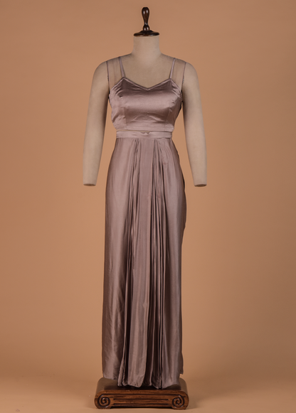 Bronze Satin Readymade Dress