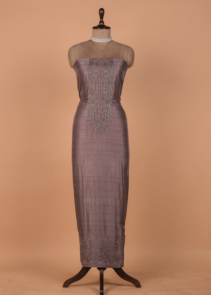 Purple Pashmina Dress Material