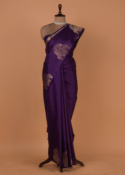 Purple Silk Kanjeevaram Saree