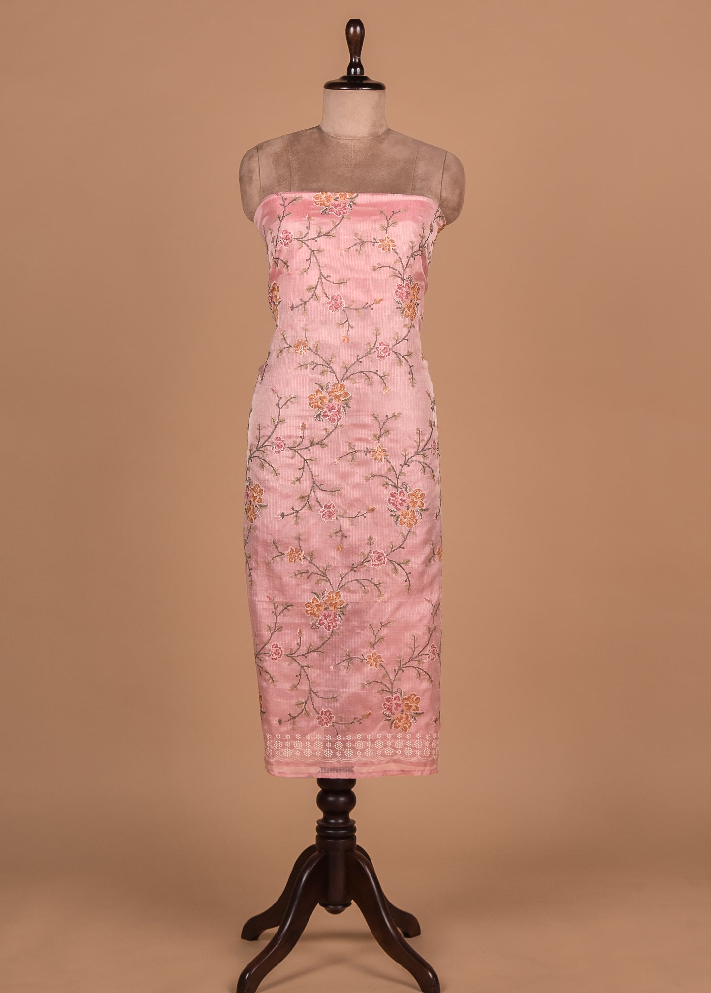Pink Kota Cotton Dress Material