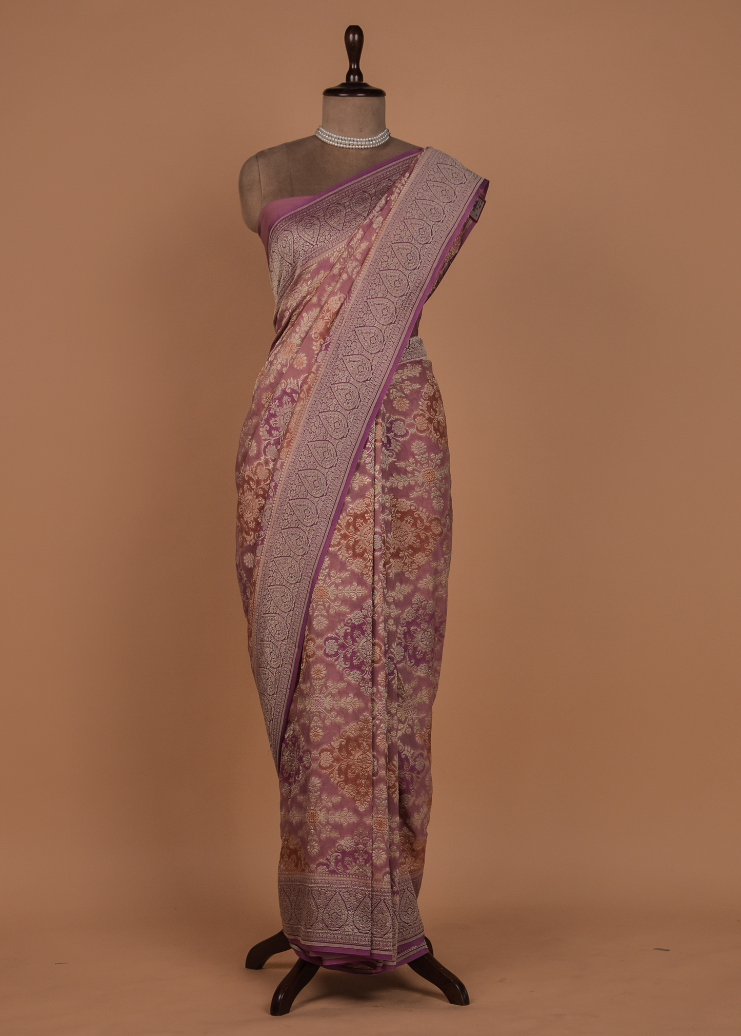 Pink Georgette Banarasi Saree