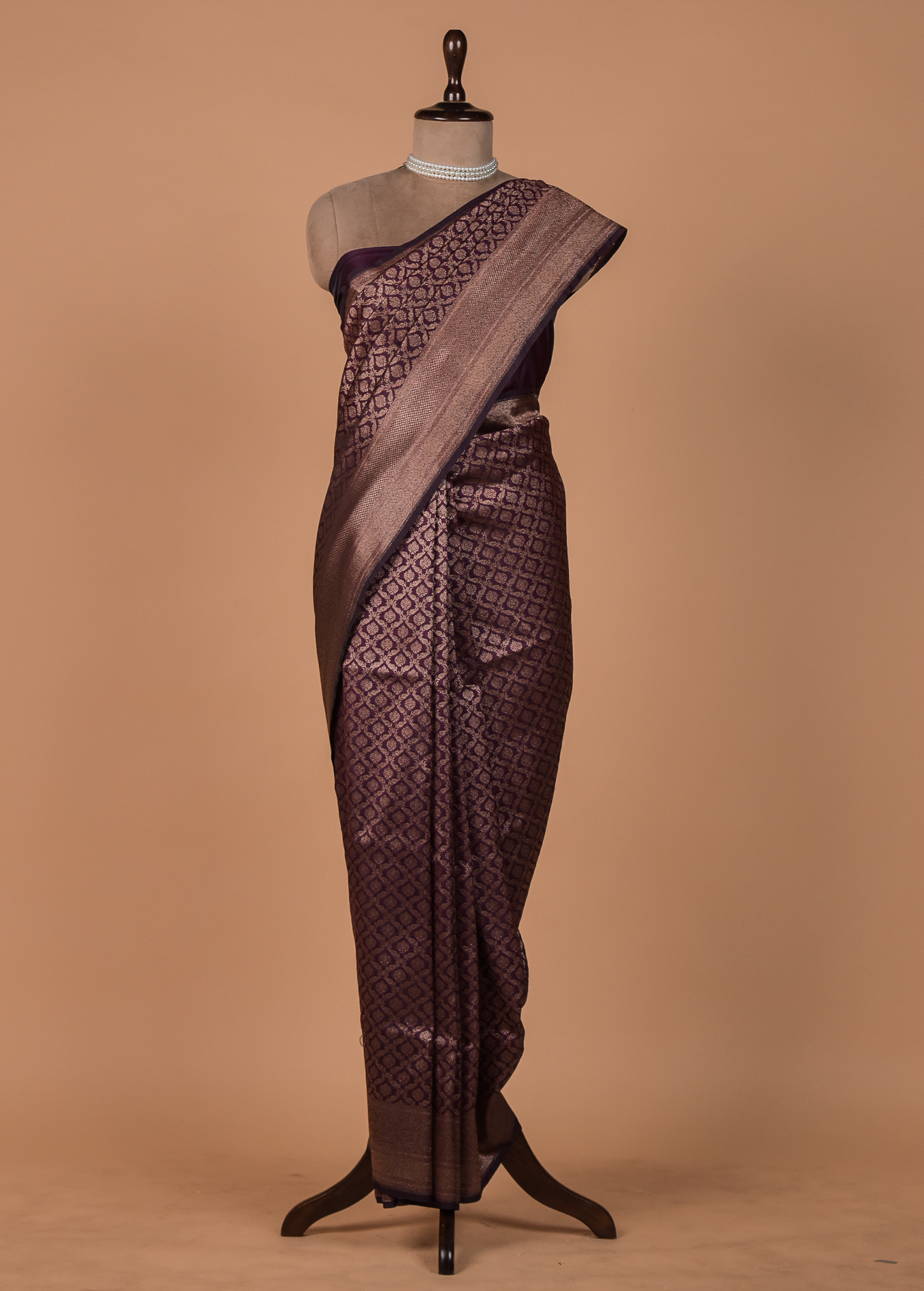 Purple Art Silk Banarasi Saree