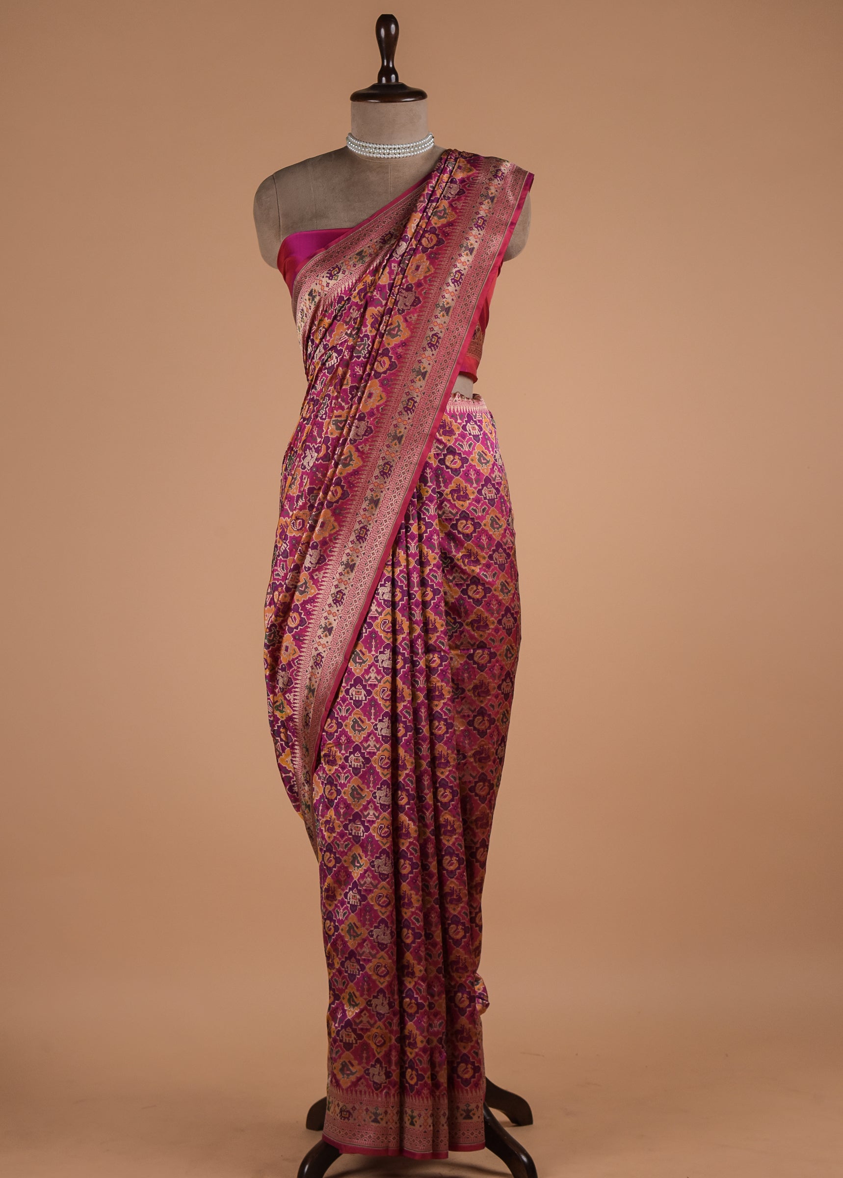Pink Silk Banarasi Saree