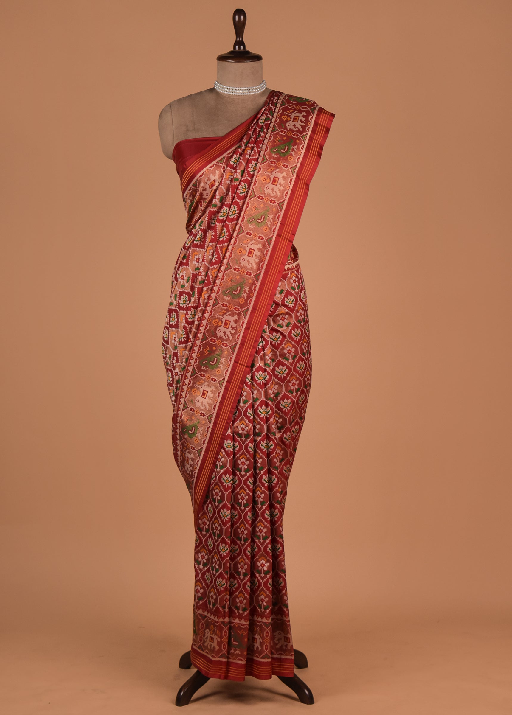 Multicoloured Art Silk Patola Saree
