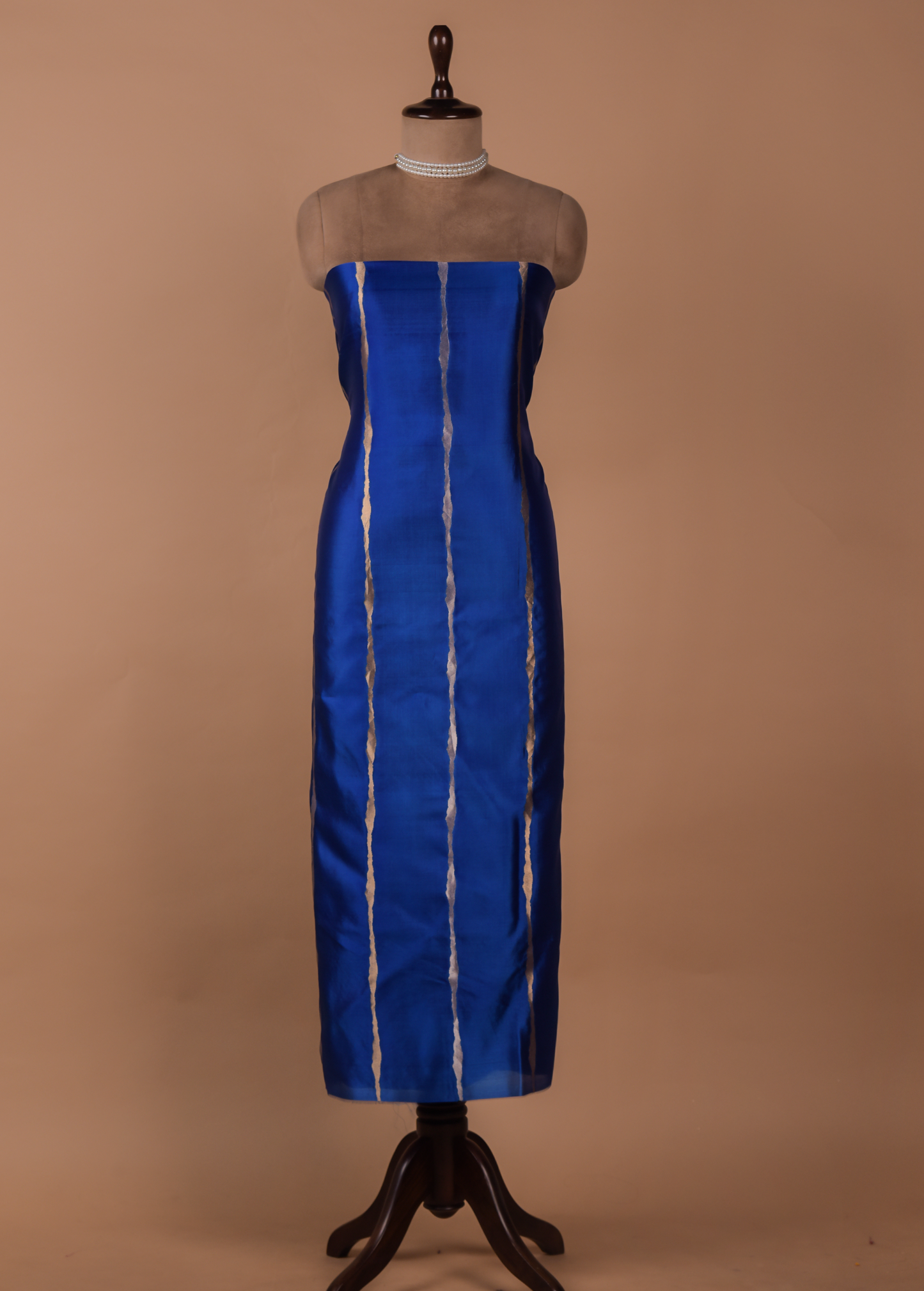 Blue Silk Dress Material