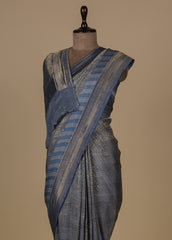 Blue Georgette Banarasi Saree