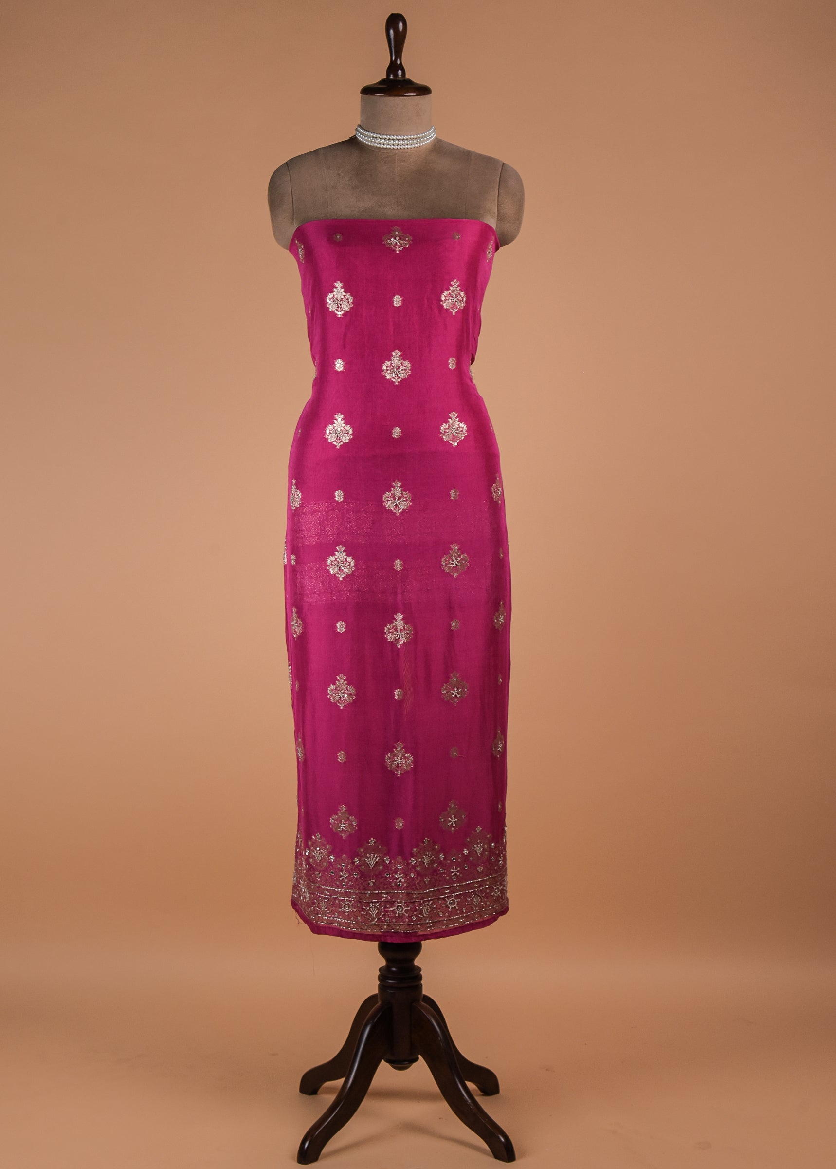 Pink Georgette Dress Material