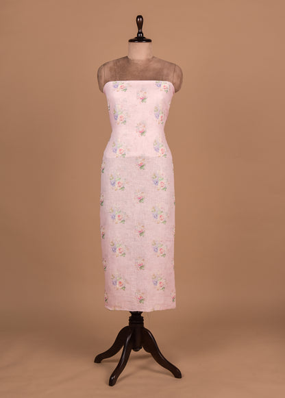 Pink Linen Dress Material