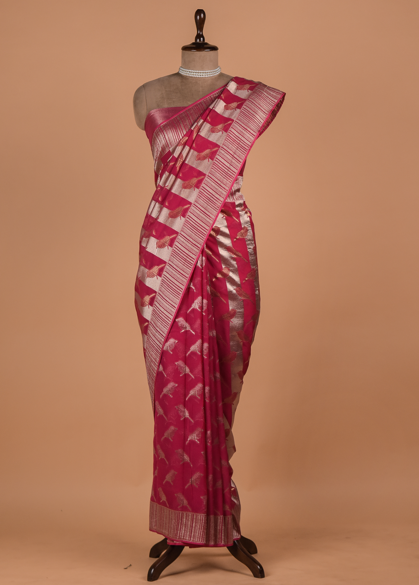 Pink Georgette Banarasi Saree