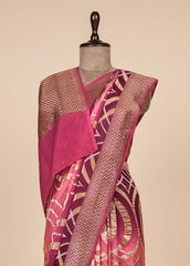 Pink Georgette Banarasi Saree