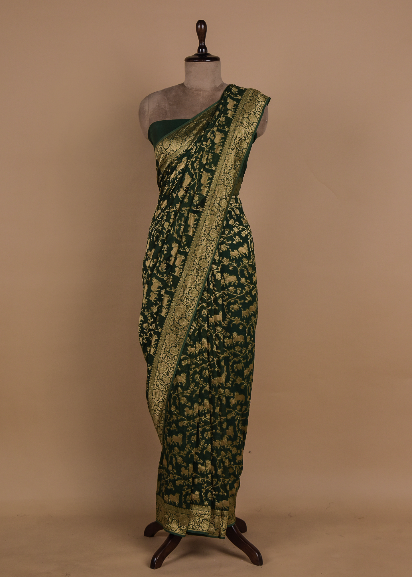 Green Georgette Banarasi Saree