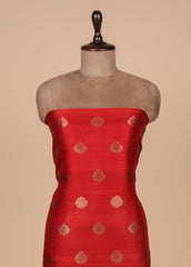 Red Tussar Dress Material