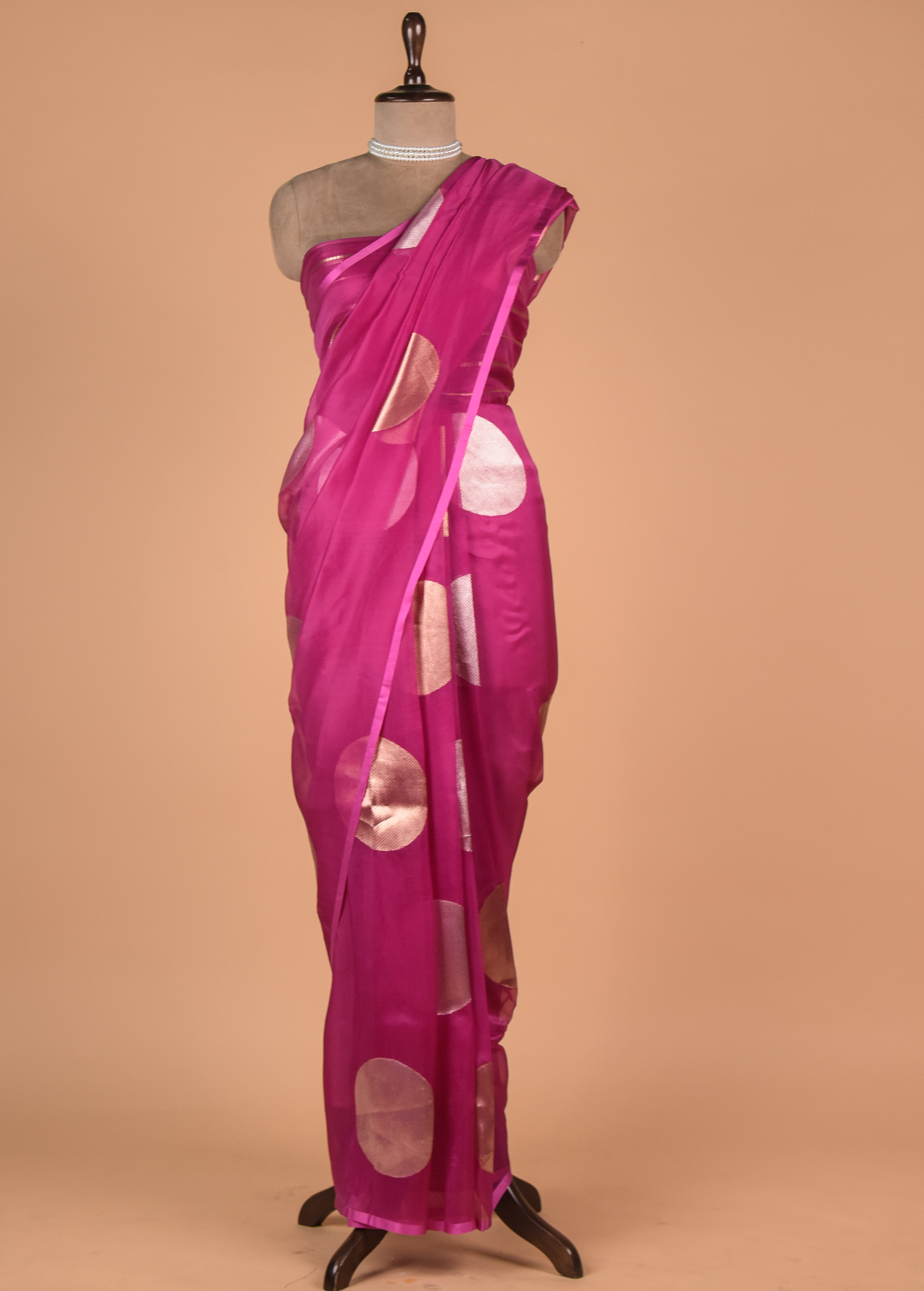 Pink Organza Banarasi Saree