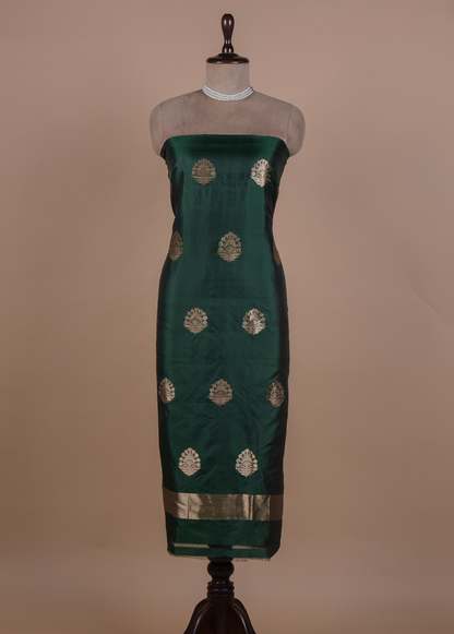 Green Silk Dress Material