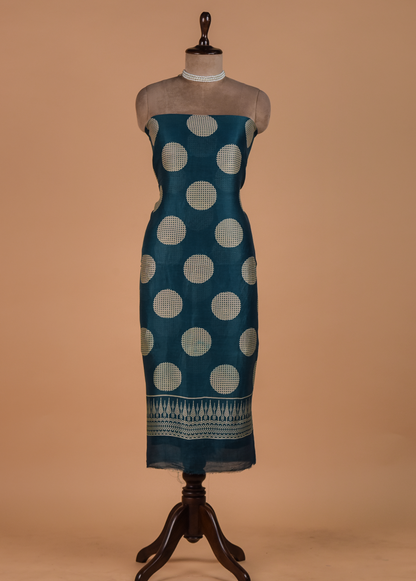 Blue Cotton Dress Material