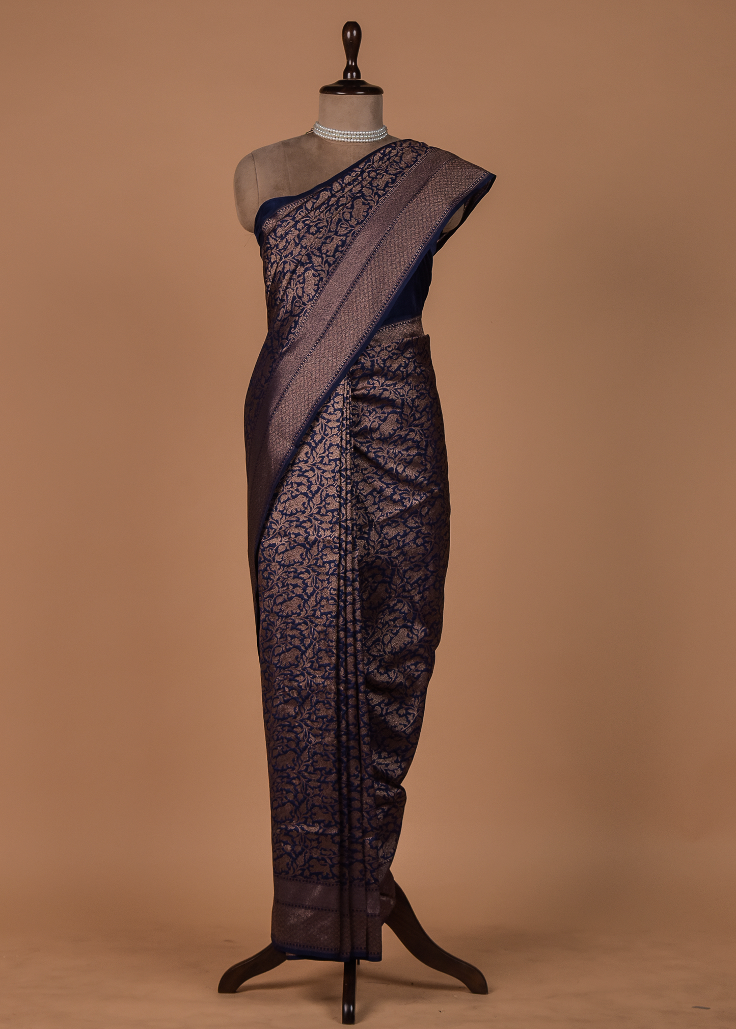 Blue Art Silk Banarasi Saree