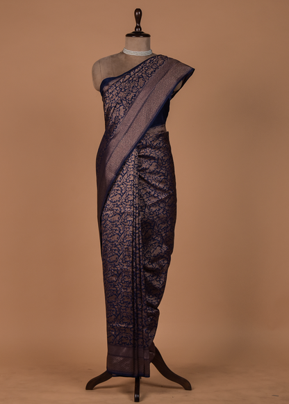 Blue Art Silk Banarasi Saree