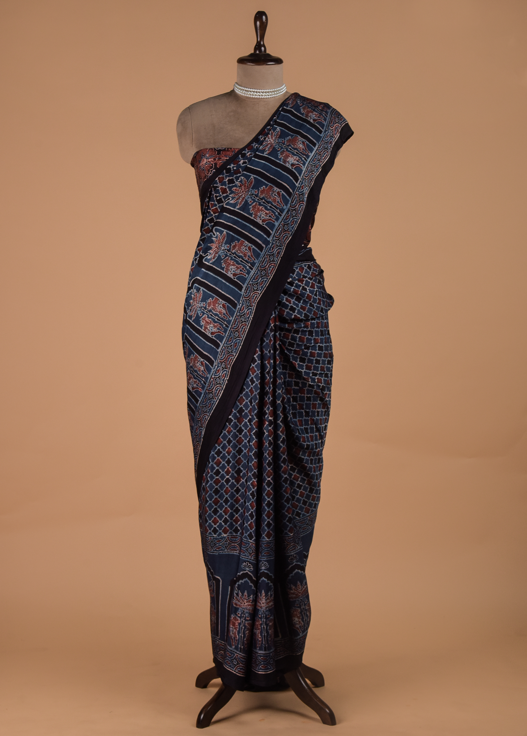 Multicoloured Crepe Printed Saree