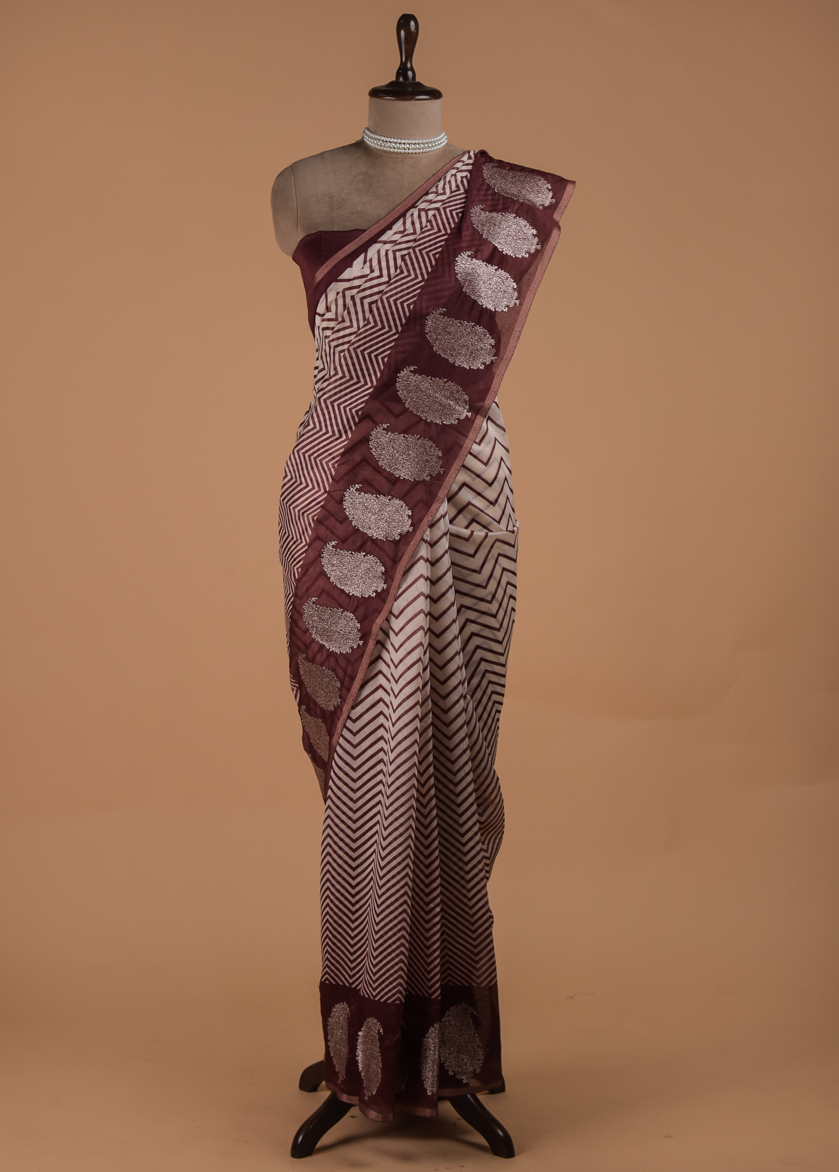 Red Cotton Printed Saree