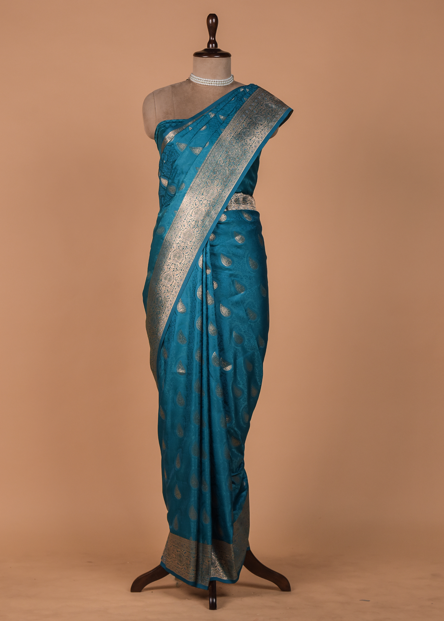 Blue Art Silk Kanjeevaram Saree