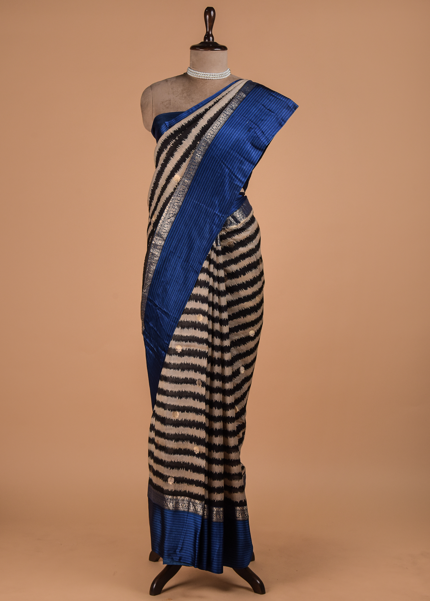 Multicoloured Tussar Printed Saree