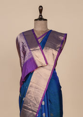 Blue Silk Kanjeevaram Saree