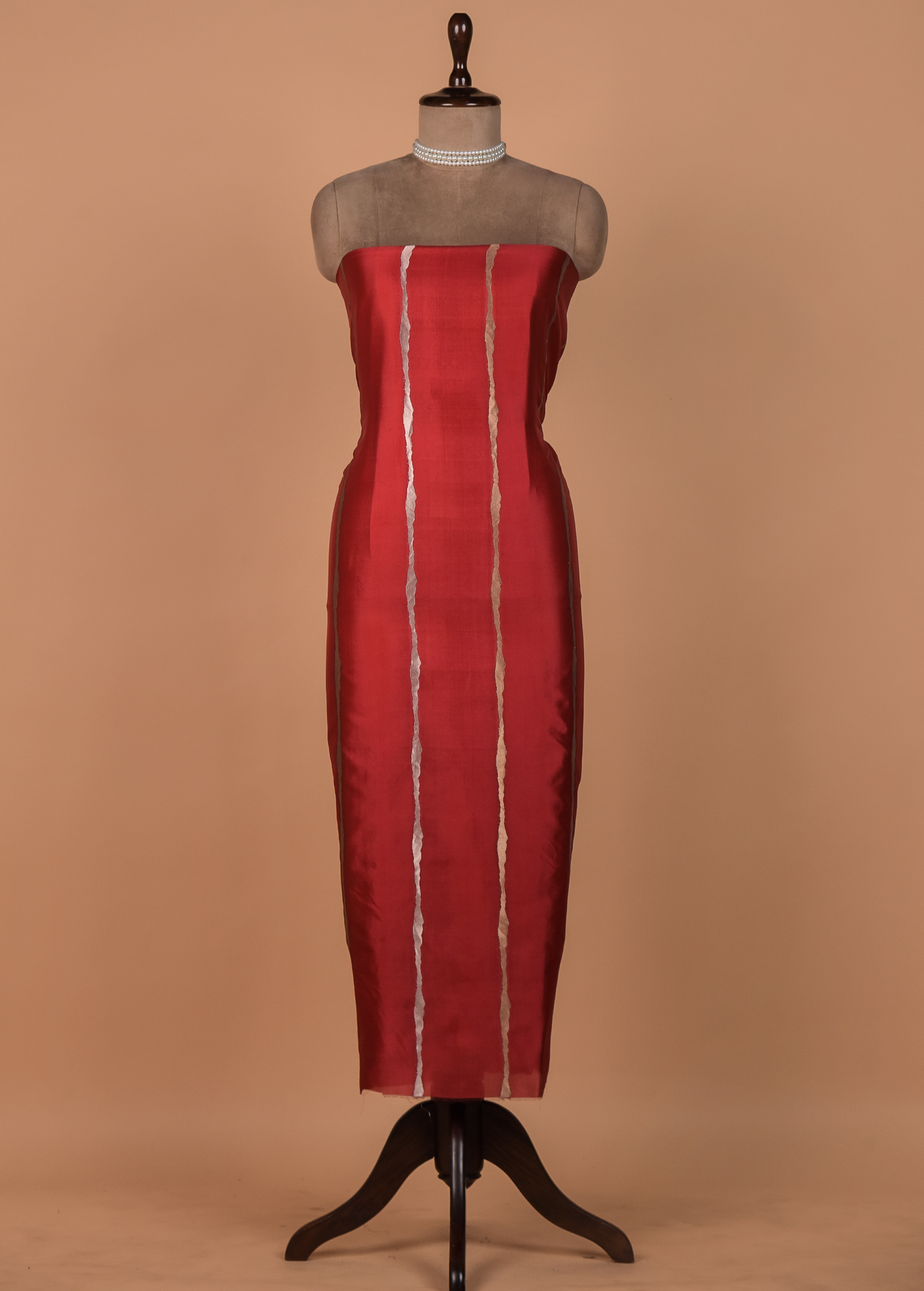 Red Silk Dress Material