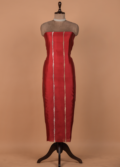 Red Silk Dress Material