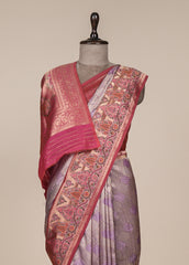 Purple Tissue Silk Banarasi Saree