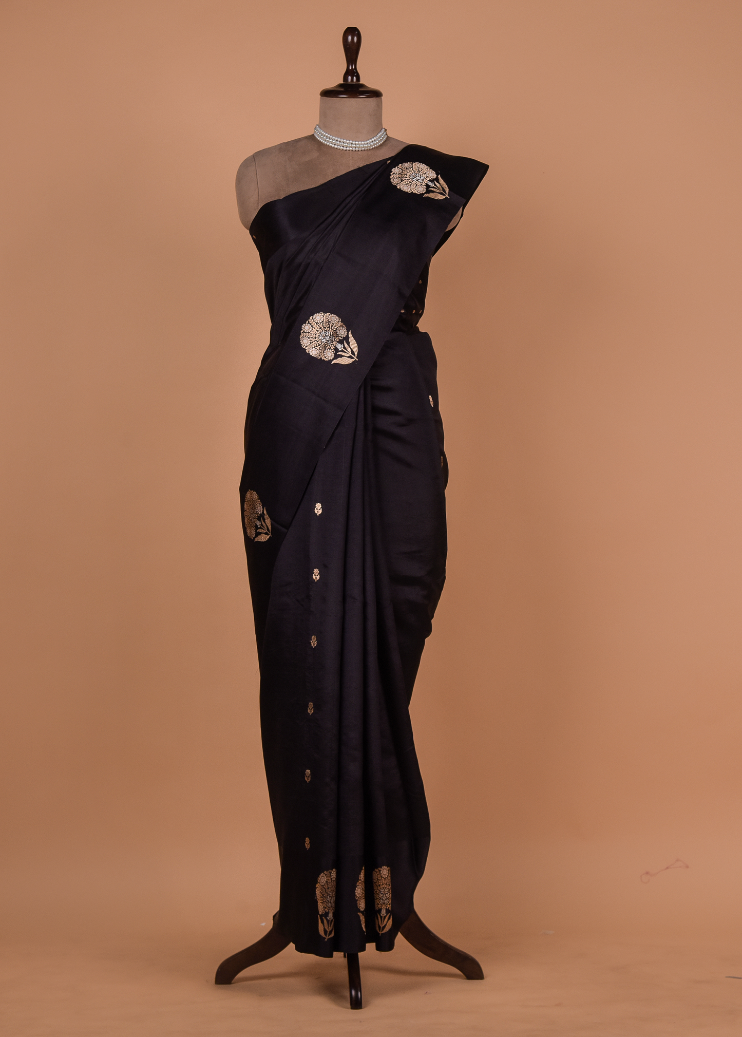 Black Silk Banarasi Saree