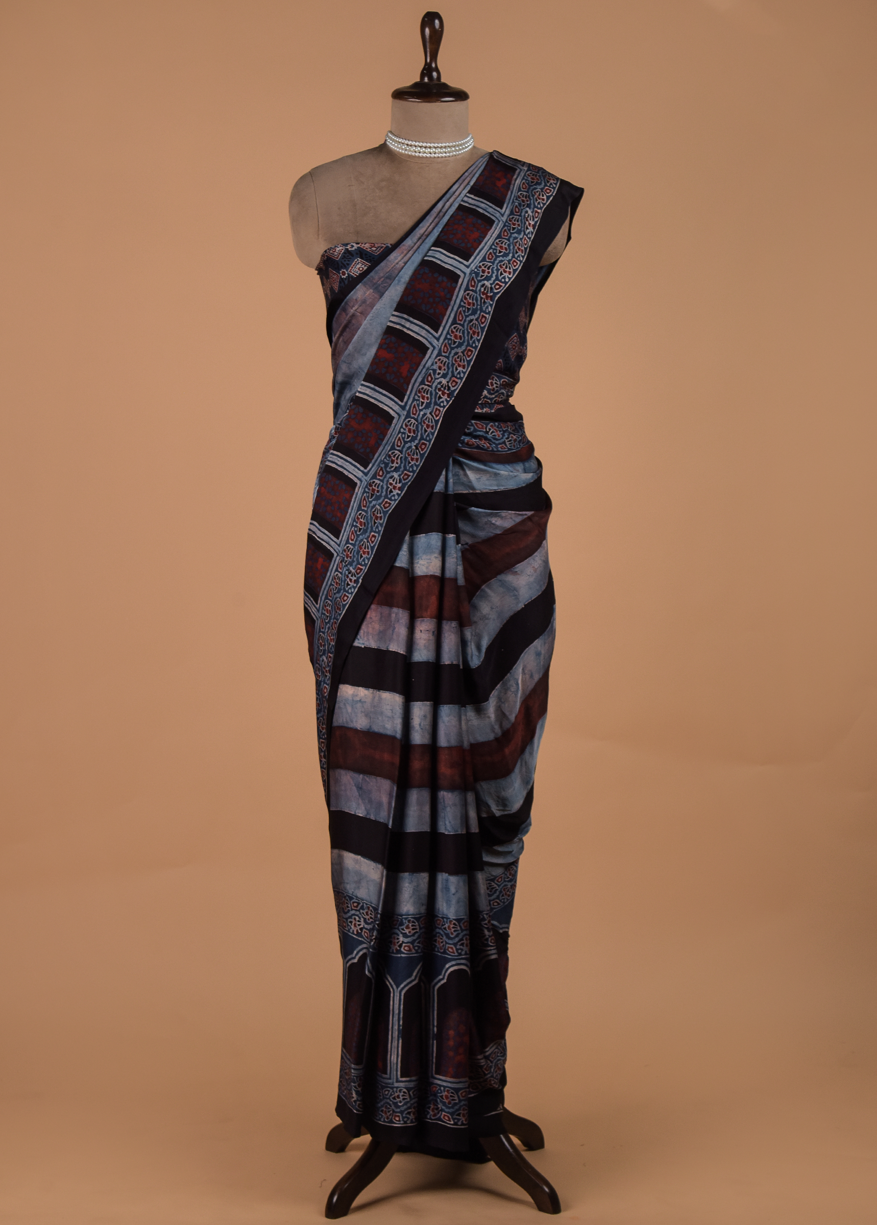 Multicoloured Crepe Printed Saree