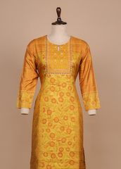 Yellow Tussar Straight Set