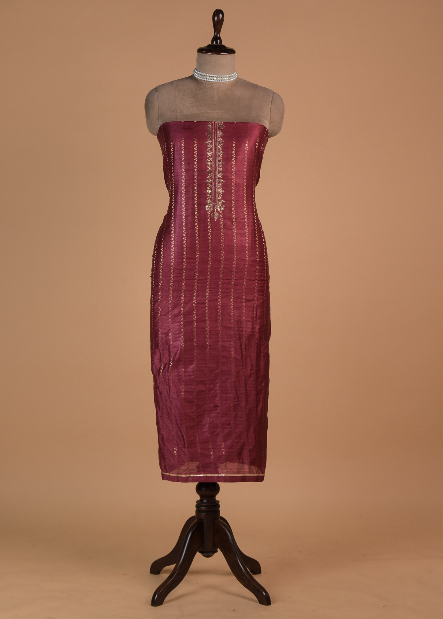 Pink Tussar Dress Material