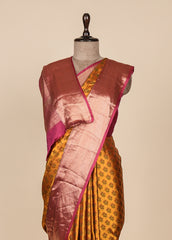 Yellow Silk Kanjeevaram Saree