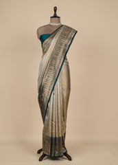 Silver Tissue Silk Kanjeevaram Saree