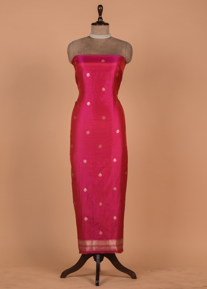 Pink Silk Dress Material