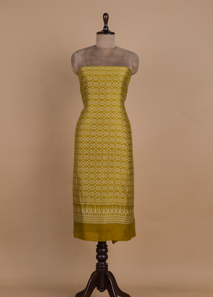 Yellow Chanderi Dress Material